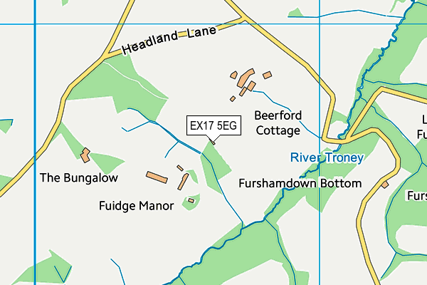 EX17 5EG map - OS VectorMap District (Ordnance Survey)