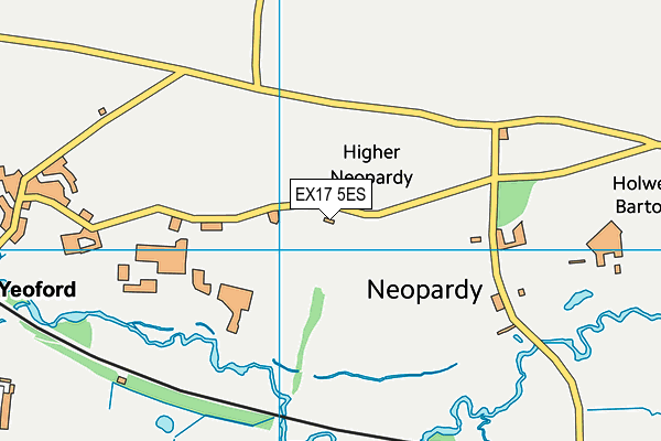 EX17 5ES map - OS VectorMap District (Ordnance Survey)