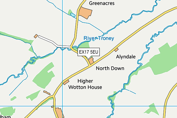 EX17 5EU map - OS VectorMap District (Ordnance Survey)