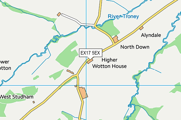 EX17 5EX map - OS VectorMap District (Ordnance Survey)