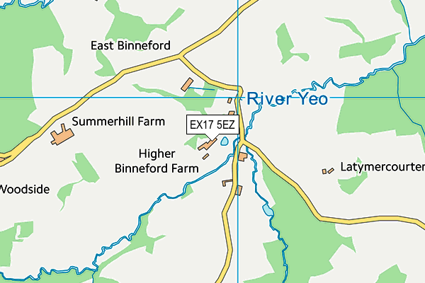 EX17 5EZ map - OS VectorMap District (Ordnance Survey)