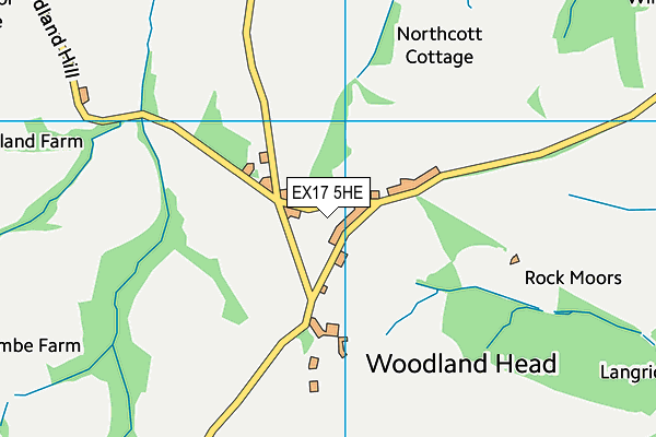 EX17 5HE map - OS VectorMap District (Ordnance Survey)