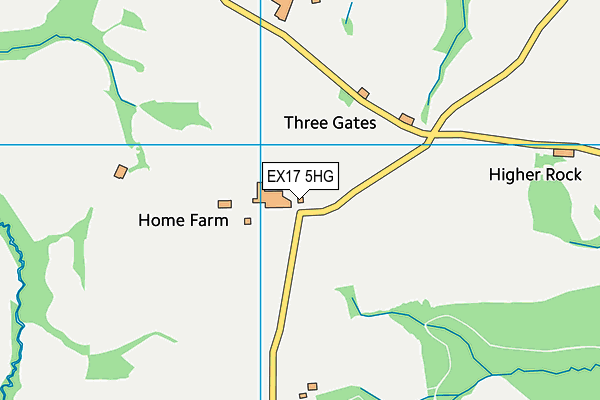 EX17 5HG map - OS VectorMap District (Ordnance Survey)