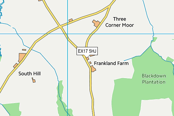 EX17 5HJ map - OS VectorMap District (Ordnance Survey)