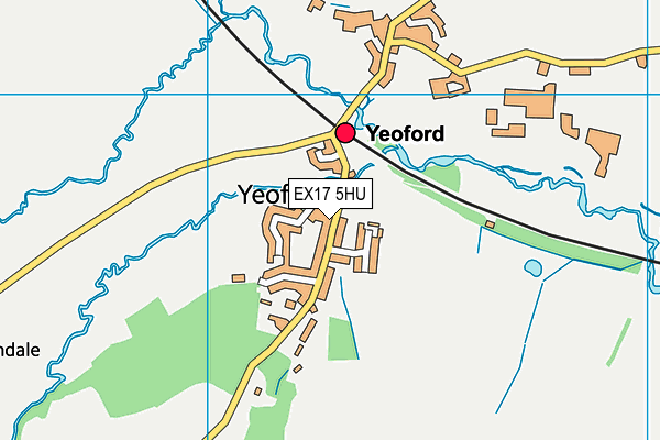 EX17 5HU map - OS VectorMap District (Ordnance Survey)