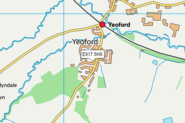 EX17 5HX map - OS VectorMap District (Ordnance Survey)