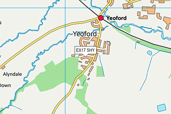 EX17 5HY map - OS VectorMap District (Ordnance Survey)