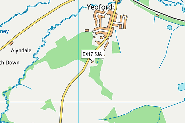 EX17 5JA map - OS VectorMap District (Ordnance Survey)