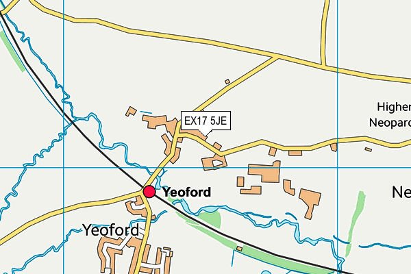 EX17 5JE map - OS VectorMap District (Ordnance Survey)