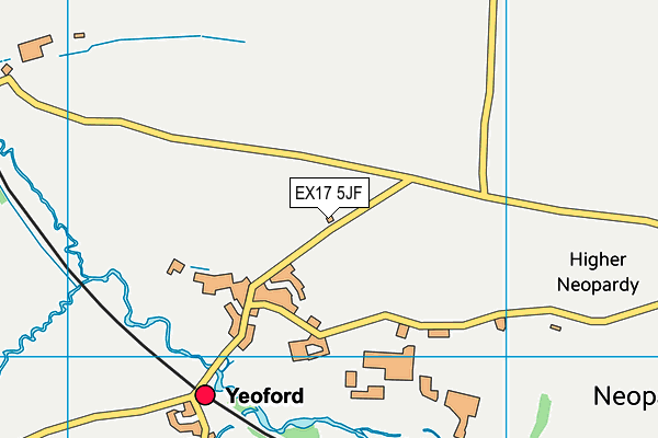 EX17 5JF map - OS VectorMap District (Ordnance Survey)