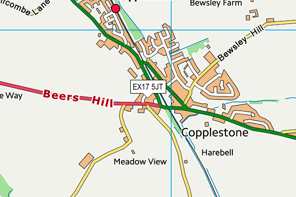 EX17 5JT map - OS VectorMap District (Ordnance Survey)