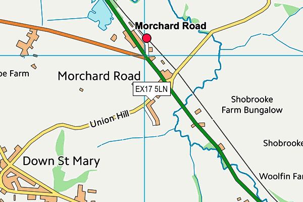 EX17 5LN map - OS VectorMap District (Ordnance Survey)