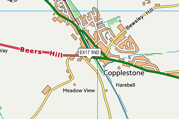 EX17 5ND map - OS VectorMap District (Ordnance Survey)