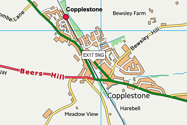 EX17 5NG map - OS VectorMap District (Ordnance Survey)