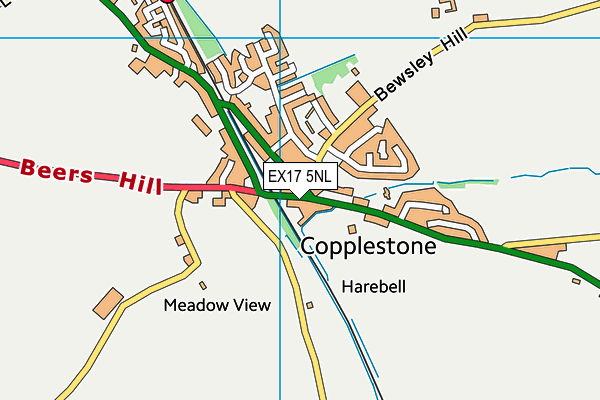 EX17 5NL map - OS VectorMap District (Ordnance Survey)