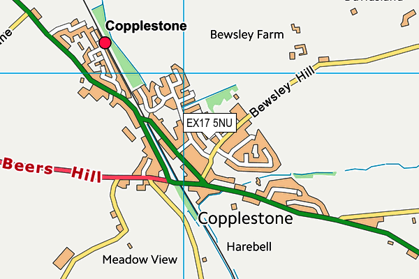 EX17 5NU map - OS VectorMap District (Ordnance Survey)