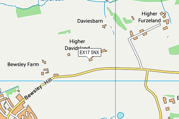 Copplestone Primary School map (EX17 5NX) - OS VectorMap District (Ordnance Survey)