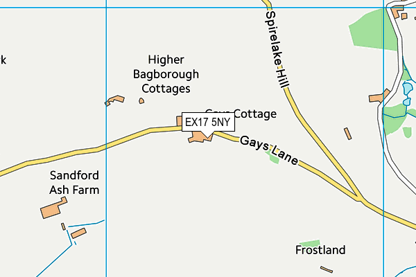 EX17 5NY map - OS VectorMap District (Ordnance Survey)