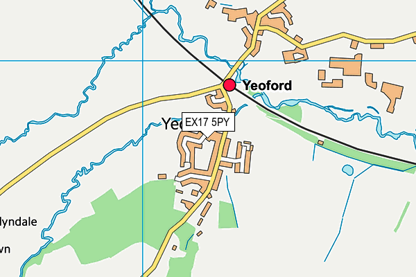 EX17 5PY map - OS VectorMap District (Ordnance Survey)