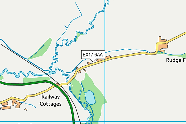 EX17 6AA map - OS VectorMap District (Ordnance Survey)