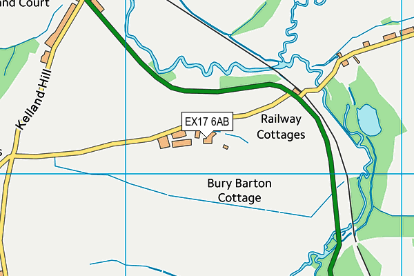 EX17 6AB map - OS VectorMap District (Ordnance Survey)