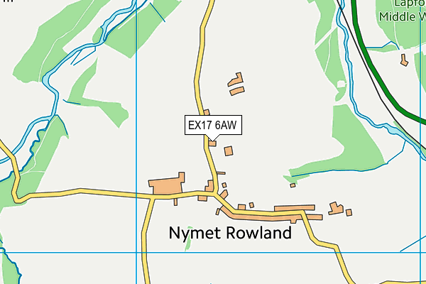 EX17 6AW map - OS VectorMap District (Ordnance Survey)