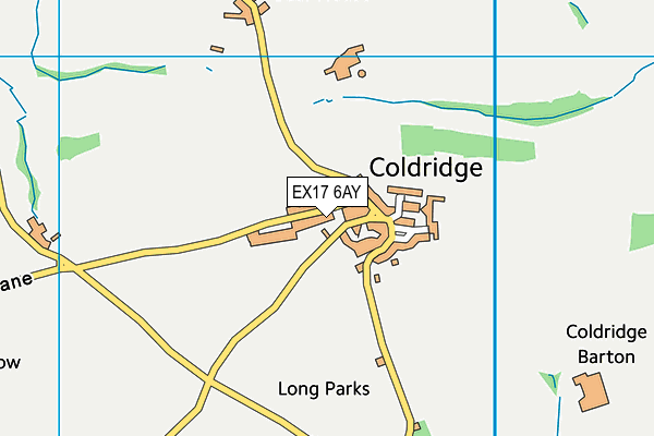 EX17 6AY map - OS VectorMap District (Ordnance Survey)