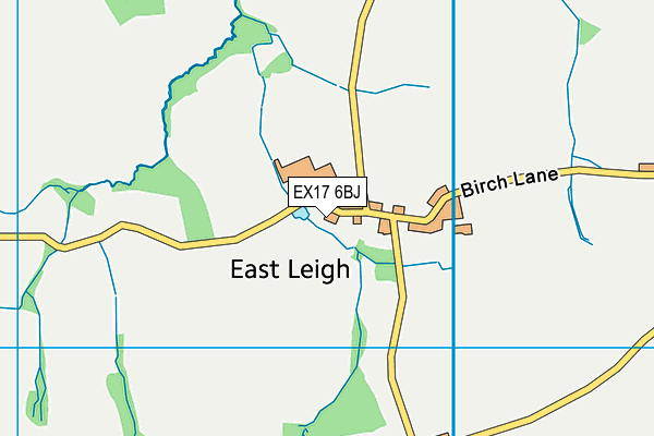 EX17 6BJ map - OS VectorMap District (Ordnance Survey)