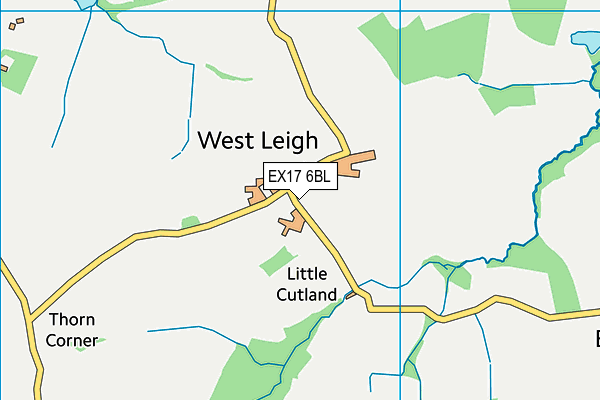 EX17 6BL map - OS VectorMap District (Ordnance Survey)