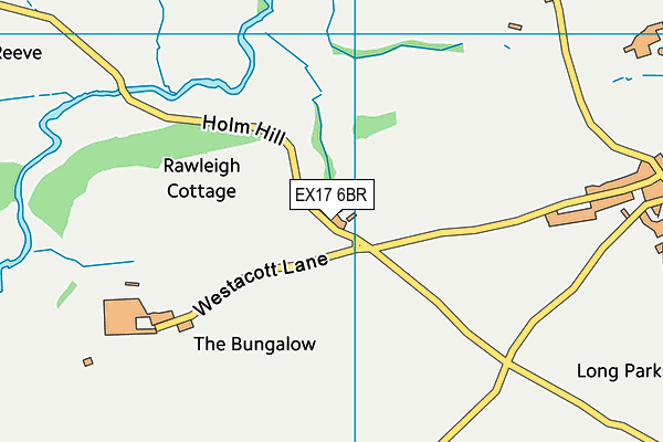 EX17 6BR map - OS VectorMap District (Ordnance Survey)