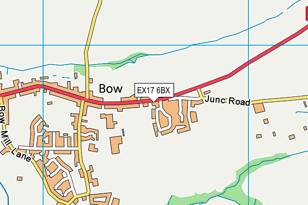 EX17 6BX map - OS VectorMap District (Ordnance Survey)