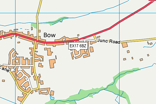 EX17 6BZ map - OS VectorMap District (Ordnance Survey)