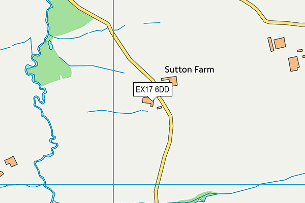 EX17 6DD map - OS VectorMap District (Ordnance Survey)