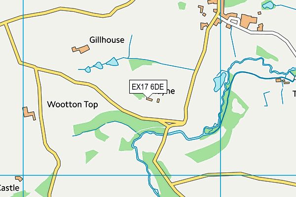 EX17 6DE map - OS VectorMap District (Ordnance Survey)