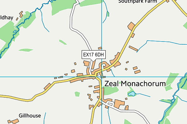 EX17 6DH map - OS VectorMap District (Ordnance Survey)