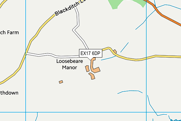 EX17 6DP map - OS VectorMap District (Ordnance Survey)