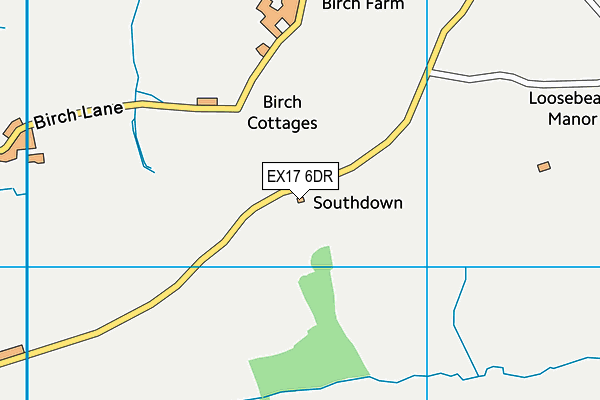 EX17 6DR map - OS VectorMap District (Ordnance Survey)