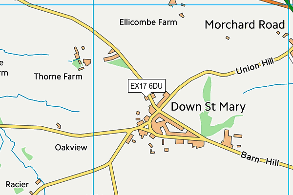 EX17 6DU map - OS VectorMap District (Ordnance Survey)