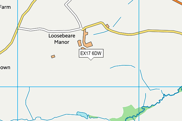 EX17 6DW map - OS VectorMap District (Ordnance Survey)