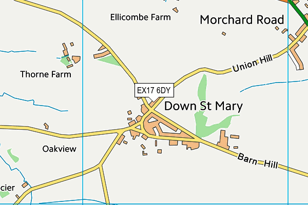 EX17 6DY map - OS VectorMap District (Ordnance Survey)