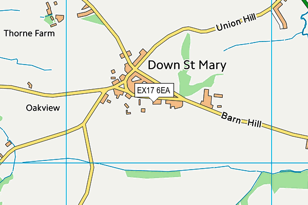 EX17 6EA map - OS VectorMap District (Ordnance Survey)