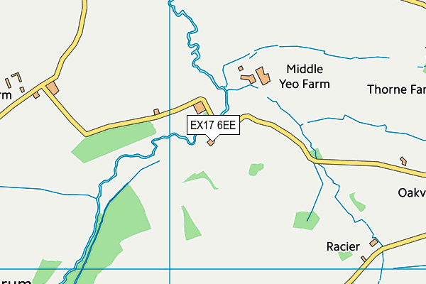 EX17 6EE map - OS VectorMap District (Ordnance Survey)