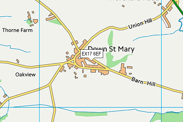 EX17 6EF map - OS VectorMap District (Ordnance Survey)