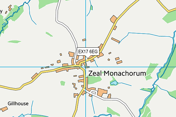 EX17 6EG map - OS VectorMap District (Ordnance Survey)