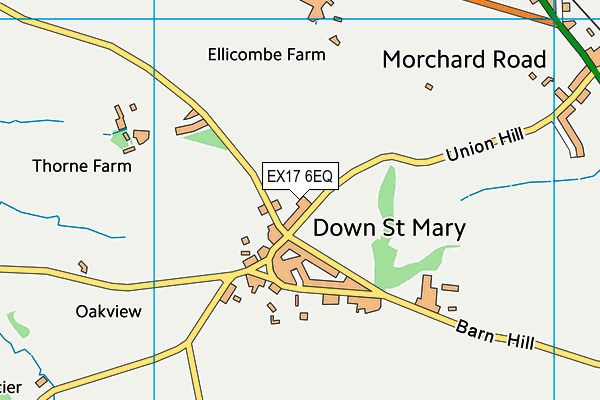 EX17 6EQ map - OS VectorMap District (Ordnance Survey)