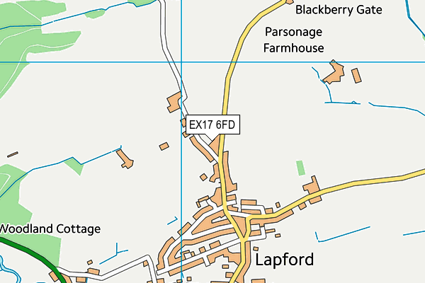 EX17 6FD map - OS VectorMap District (Ordnance Survey)