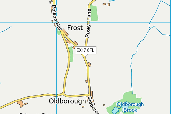 EX17 6FL map - OS VectorMap District (Ordnance Survey)