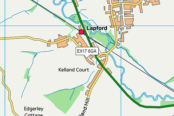 EX17 6GA map - OS VectorMap District (Ordnance Survey)