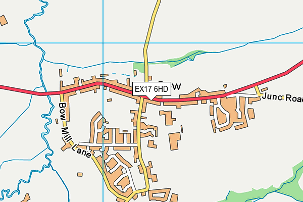 EX17 6HD map - OS VectorMap District (Ordnance Survey)