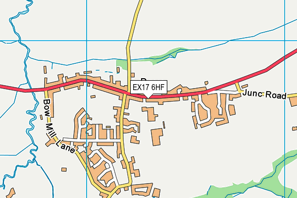 EX17 6HF map - OS VectorMap District (Ordnance Survey)